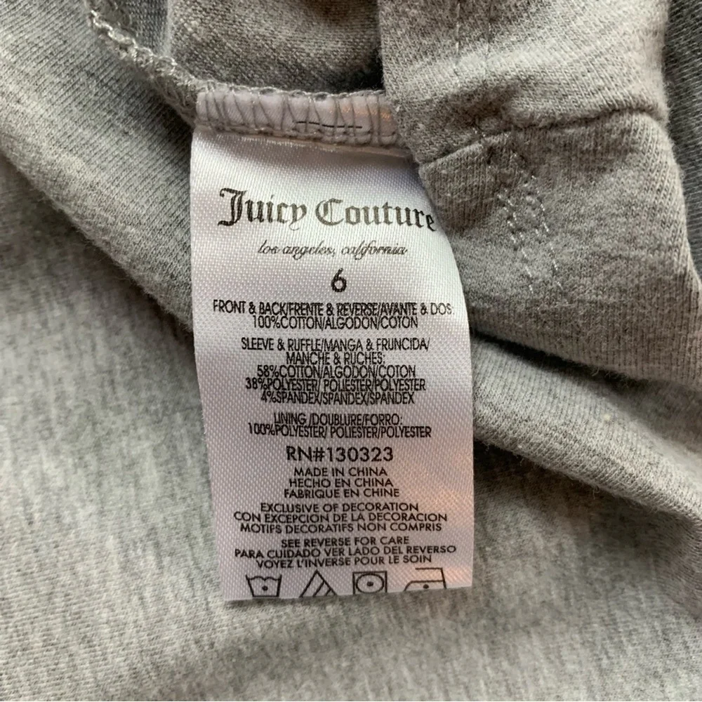 Juicy Couture Gray and Ivory Lace Dress w/ A-line full Circle Skirt Size 6